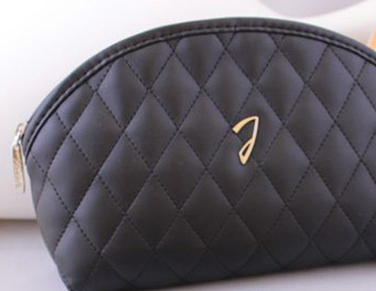 The Quilted Small Cosmetic Bag, Black